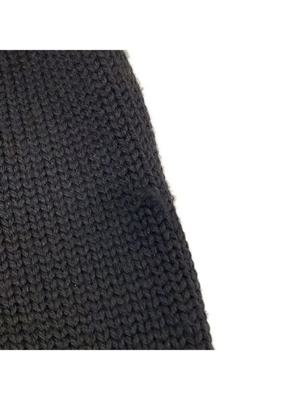 Chanel Cardigan 40 M Black Long Sleeve Sequin Wool